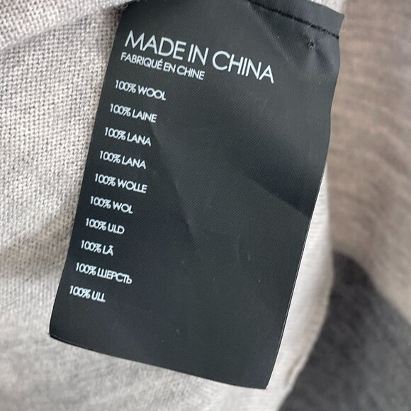 NEW Club Monaco Womens Large Zaydie Sweater Grey 100% Wool V Neck Long Sleeve - Picture 5 of 9